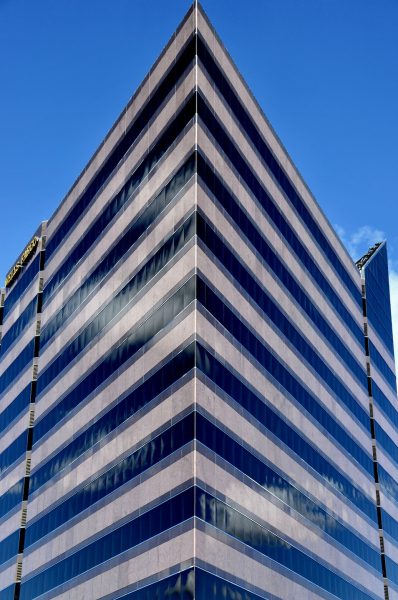 Triangular, Postmodern Glass Building in Boise, Idaho - Encircle Photos