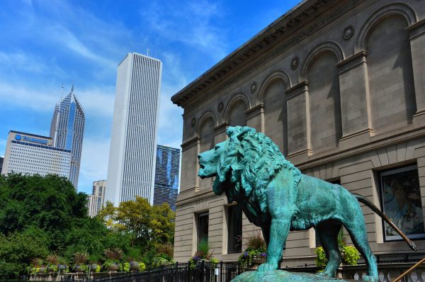 Art Institute of Chicago Lion Statue in Chicago, Illinois - Encircle Photos