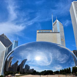 The Bean and Downtown Skyscrapers in Chicago, Illinois - Encircle Photos
