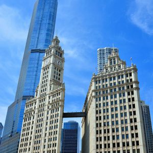 Wrigley Building Towers and Trump Tower in Chicago, Illinois - Encircle Photos