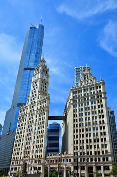 Wrigley Building Towers and Trump Tower in Chicago, Illinois - Encircle Photos