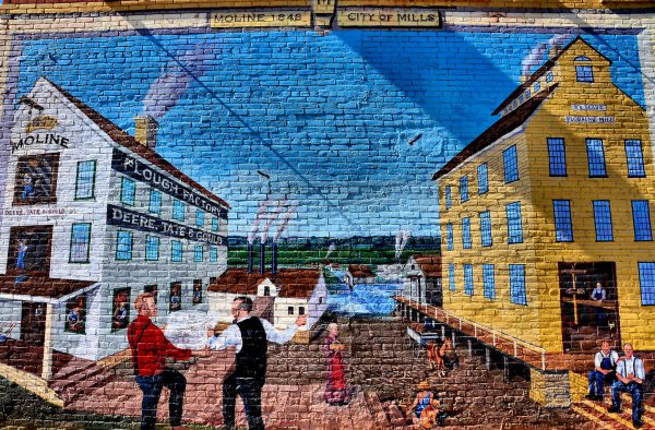 City of Mills Mural by William Gustafson in Moline, Illinois - Encircle Photos