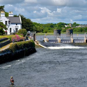 Fly Fishing below the Salmon Weir in Galway, Ireland - Encircle Photos