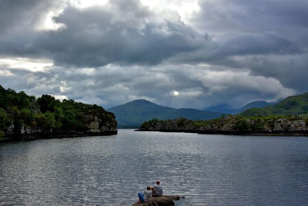 Couple Admiring Upper Lake along the Ring of Kerry, Ireland - Encircle Photos