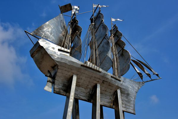 Sailing Ship Sculpture in Waterford, Ireland - Encircle Photos