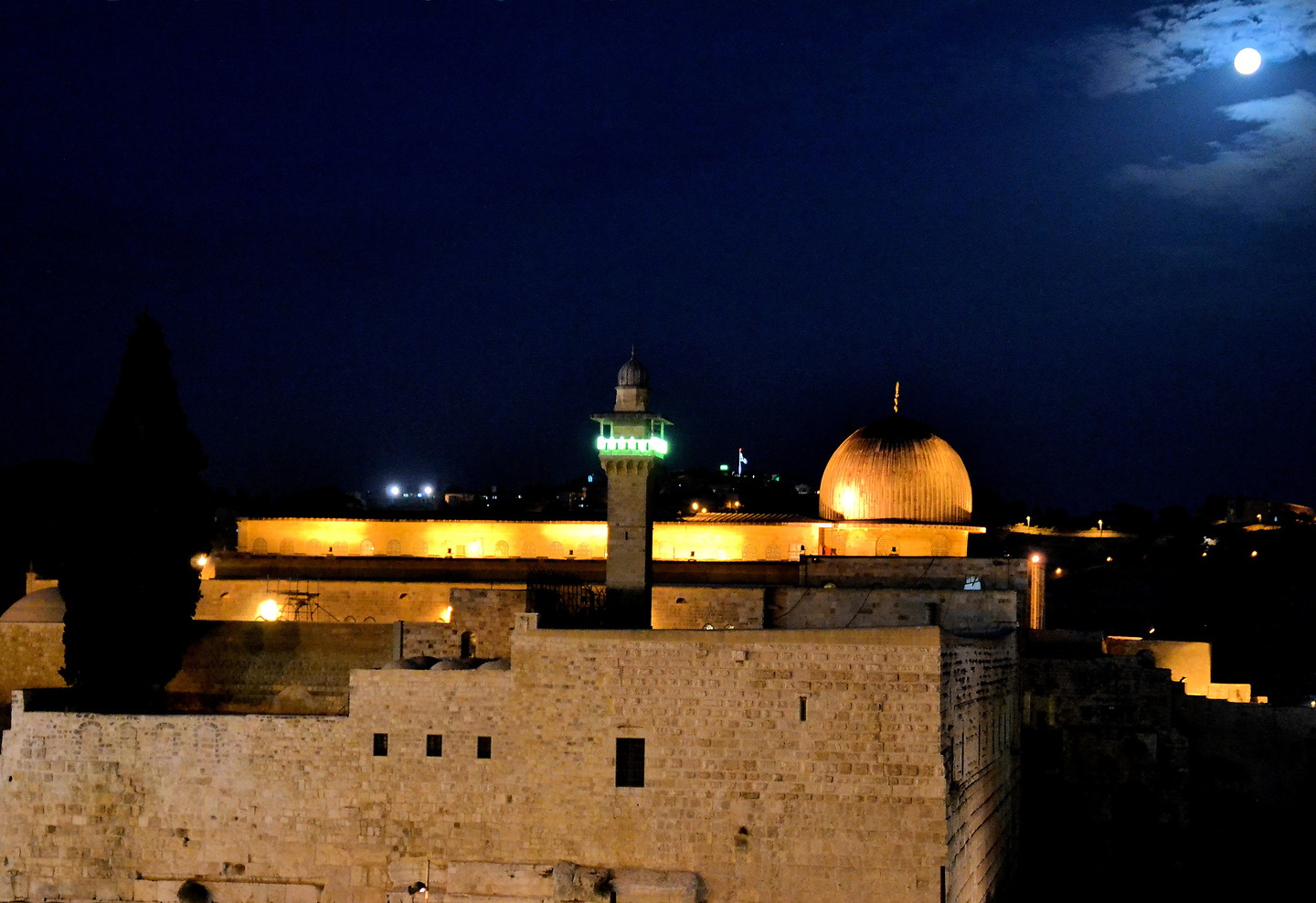 Moonlit Temple Mount in Jerusalem, Israel - Encircle Photos