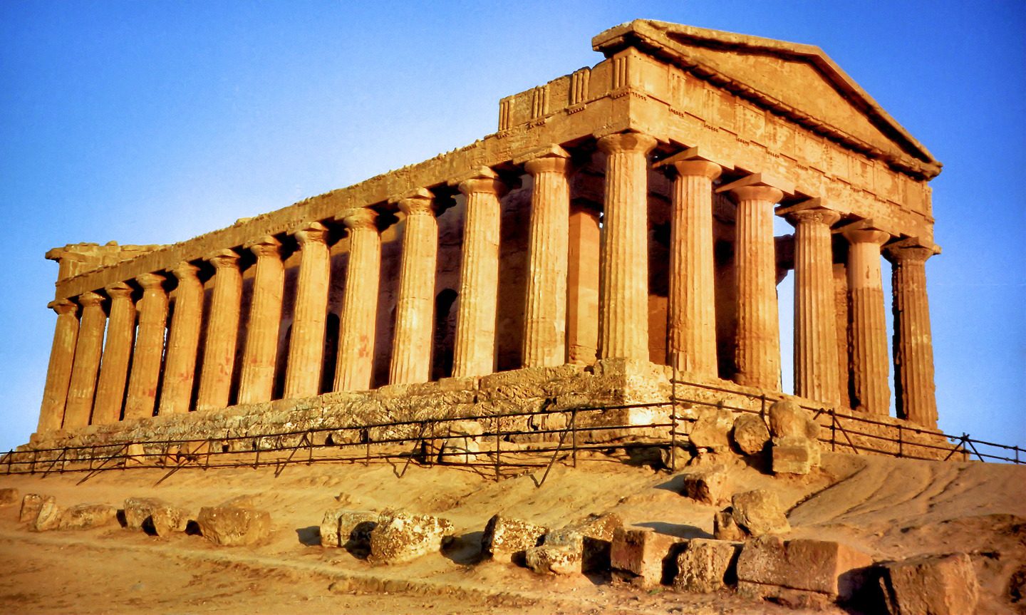 Greek Temple of Concordia in Agrigento Sicily, Italy Encircle Photos