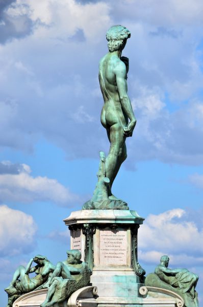 Bronze David Statue at Piazzale Michelangeloin Florence, Italy - Encircle Photos