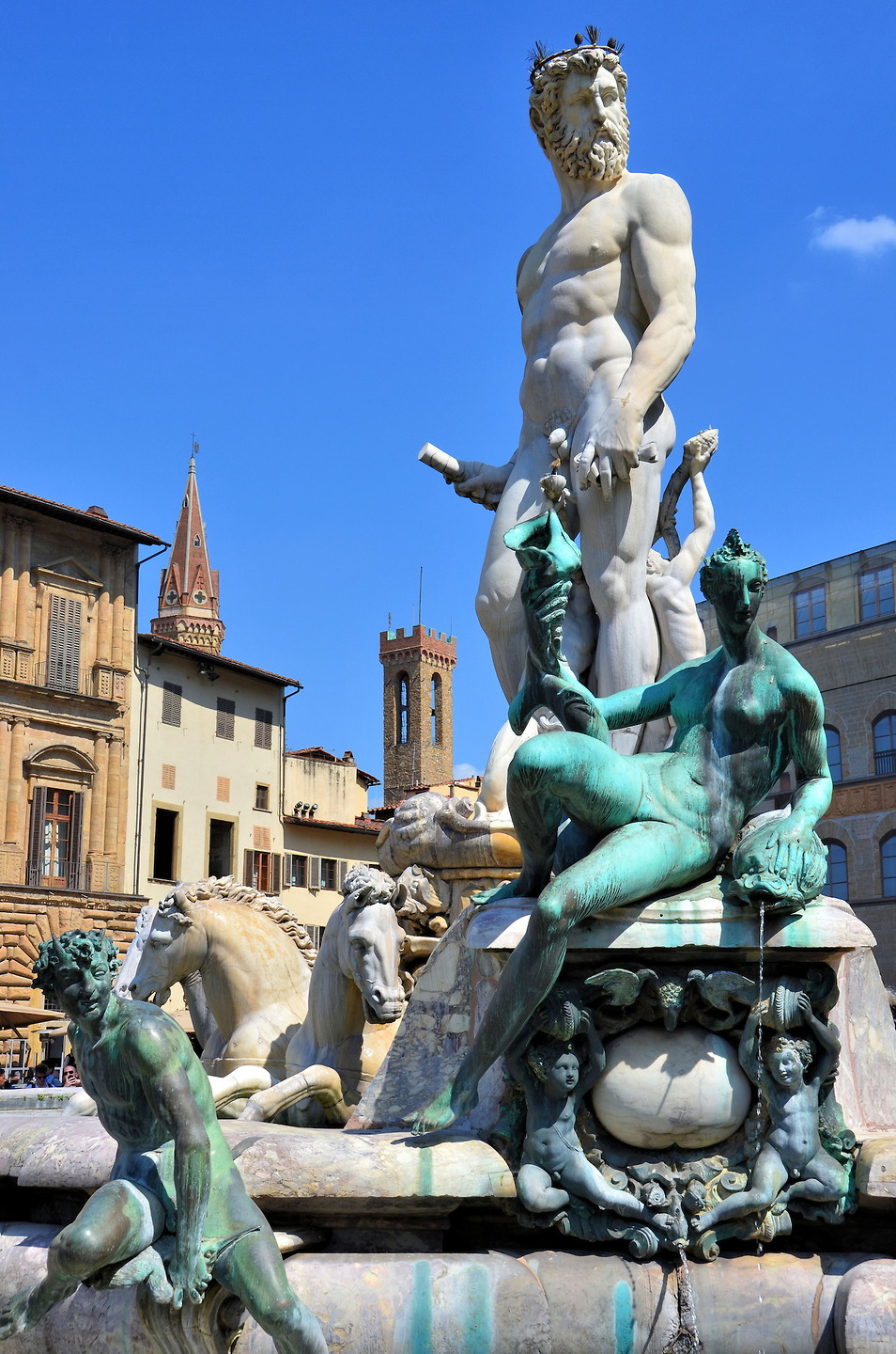 Fountain of Neptune at Piazza Della Signoria in Florence, Italy