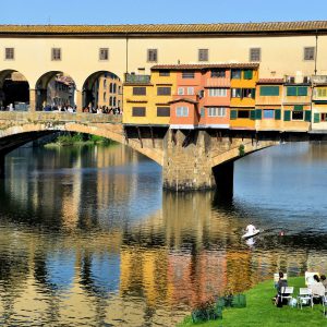 Ponte Vecchio East Side and Arno River in Florence, Italy - Encircle Photos