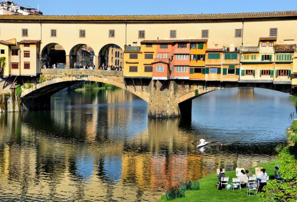 Ponte Vecchio East Side and Arno River in Florence, Italy - Encircle Photos