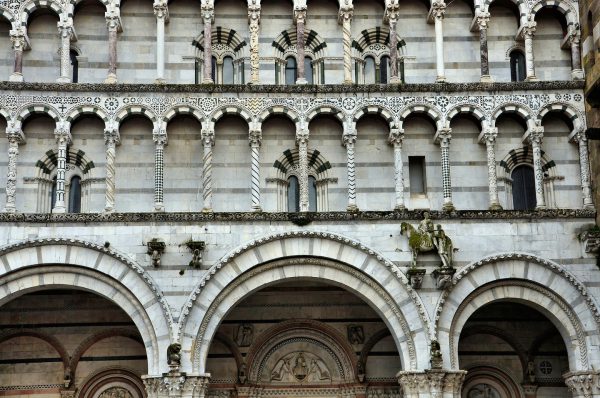 Duomo di San Martino Façade Detail in Lucca, Italy - Encircle Photos