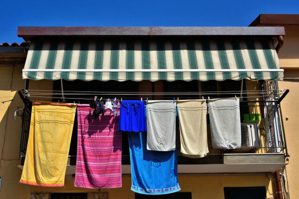 Hanging Beach Laundry in Messina, Italy - Encircle Photos