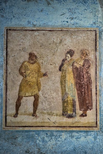 Theatrical Fresco at Domus di Casca in Pompeii, Italy - Encircle Photos
