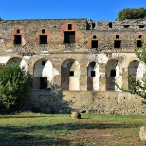 Exterior of Sarno Baths in Pompeii, Italy - Encircle Photos