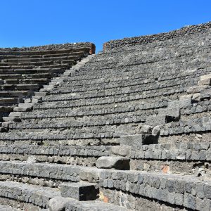 Seating at Small Theatre in Pompeii, Italy - Encircle Photos