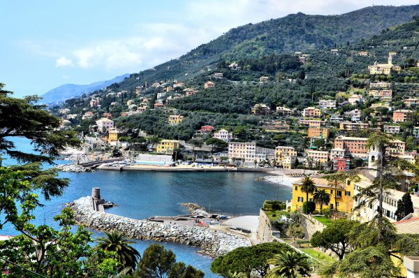 Harbor, Houses and Hills in Recco, Italy - Encircle Photos
