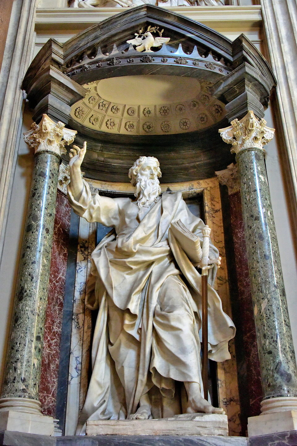 St. Paul Sculpture inside Archbasilica of Saint John Lateran in Rome