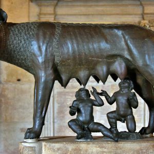 Capitoline Wolf Sculpture at Capitoline Museums in Rome, Italy - Encircle Photos