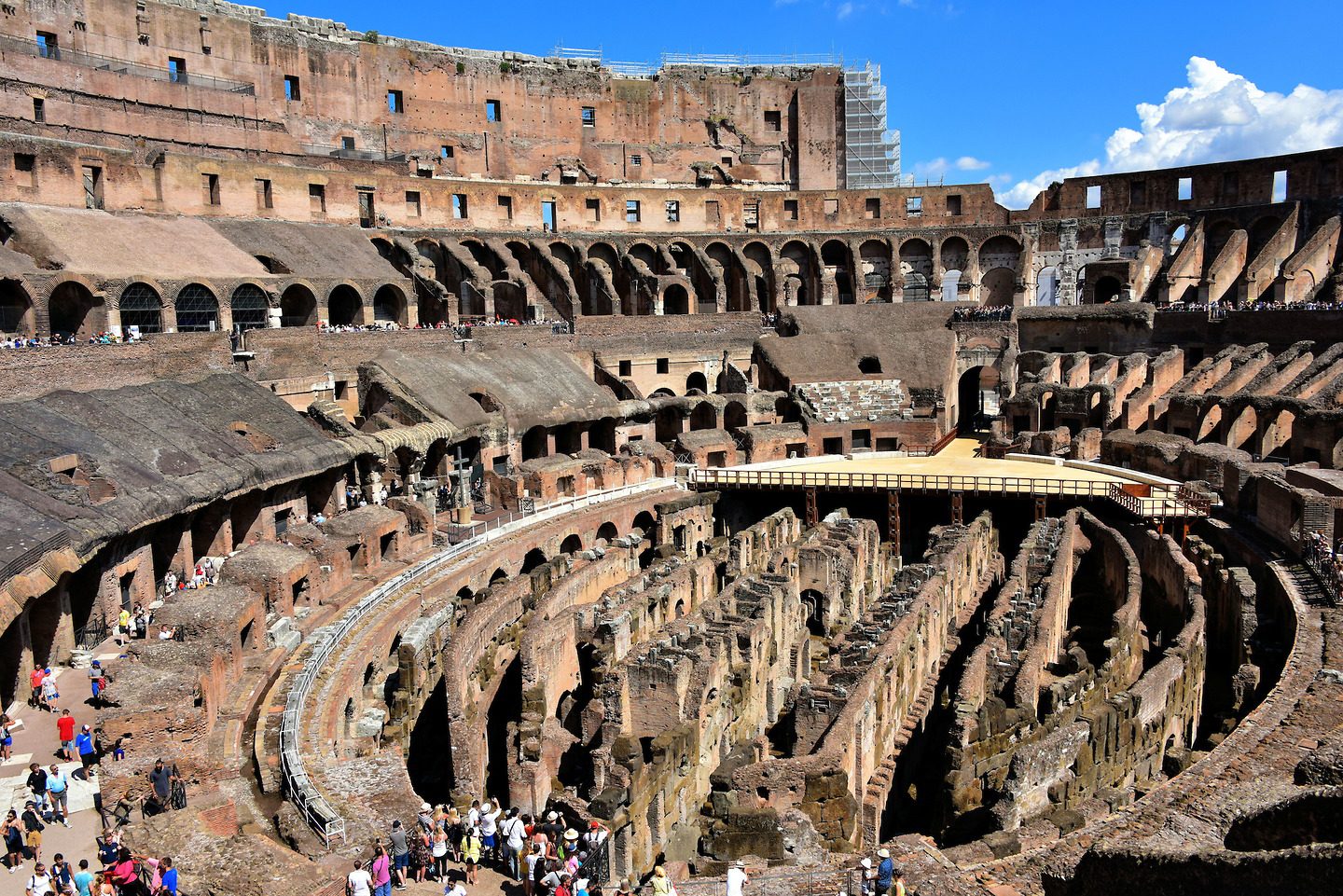 Arena and Hypogeum inside Colosseum in Rome, Italy - Encircle Photos