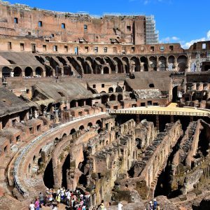 Arena and Hypogeum inside Colosseum in Rome, Italy - Encircle Photos
