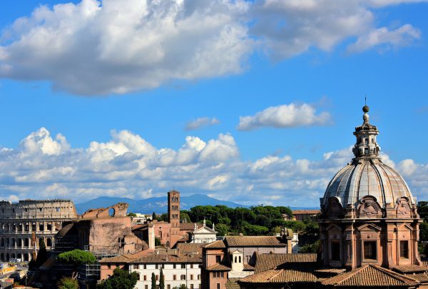 Colosseum and Forum Panorama from Capitoline Hill in Rome, Italy - Encircle Photos
