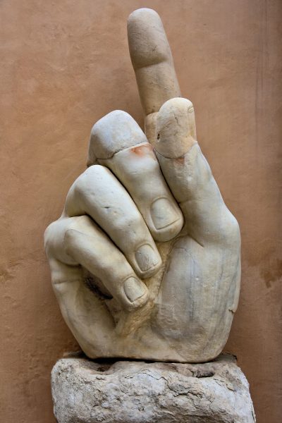 Colossus of Constantine Marble Hand at Capitoline Museums in Rome, Italy - Encircle Photos