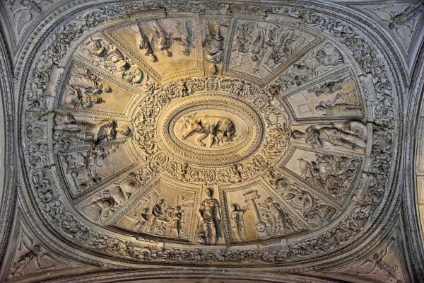 Conservator’s Apartment Carved Ceiling at Capitoline Museums in Rome, Italy - Encircle Photos