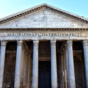 Exterior of Pantheon in Rome, Italy - Encircle Photos