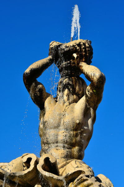 Triton Fountain at Piazza Barberini in Rome, Italy - Encircle Photos