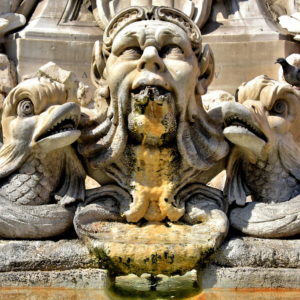 Fountain of the Pantheon at Piazza della Rotonda in Rome, Italy - Encircle Photos