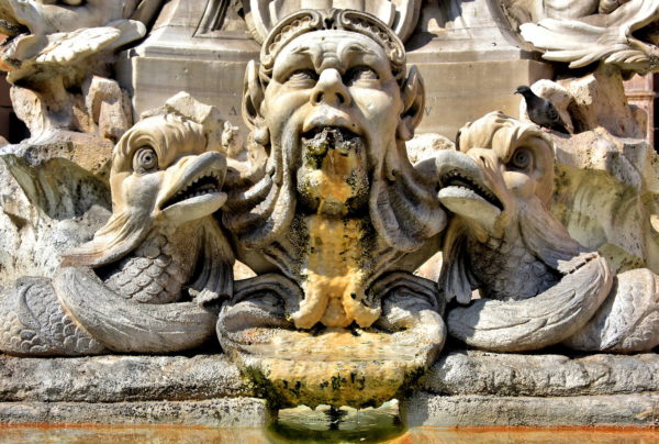 Fountain of the Pantheon at Piazza della Rotonda in Rome, Italy - Encircle Photos
