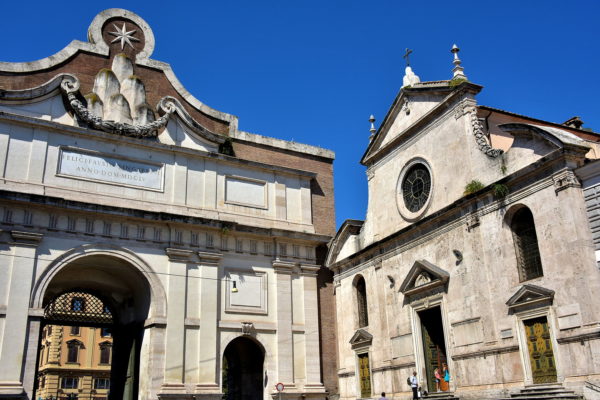 Porta del Popolo at Piazza del Popolo in Rome, Italy - Encircle Photos