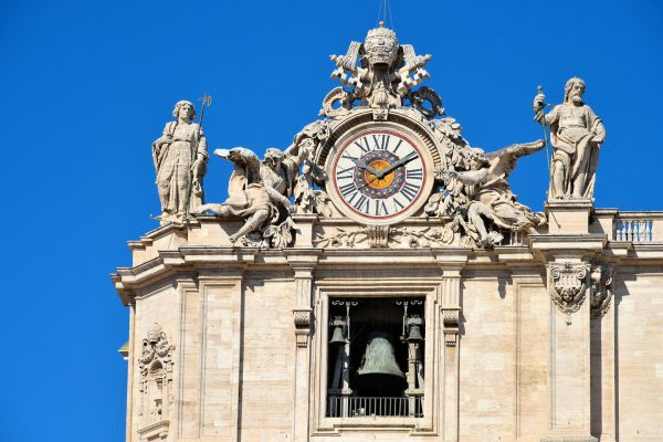 Clock Tower at St. Peter’s Basilica in Rome, Italy - Encircle Photos