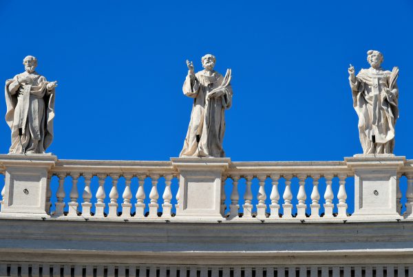 Statues on Colonnade Surrounding St. Peter’s Basilica in Rome, Italy - Encircle Photos