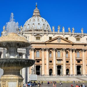 Fountain in Front of St. Peter’s Basilica in Rome, Italy - Encircle Photos