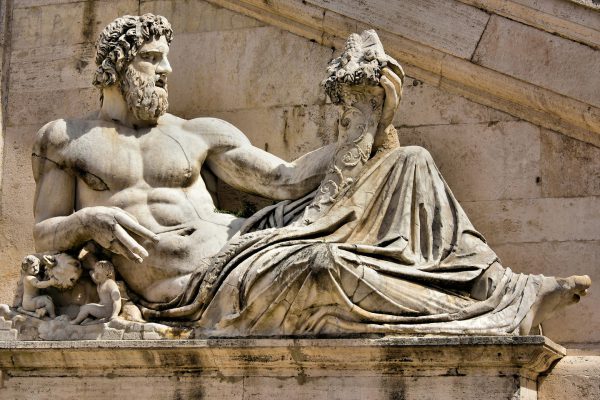 Tiber River God Sculpture at Capitoline Museums in Rome, Italy - Encircle Photos