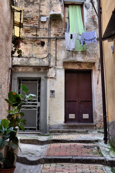 Hanging Laundry in Old Town of San Remo, Italy - Encircle Photos