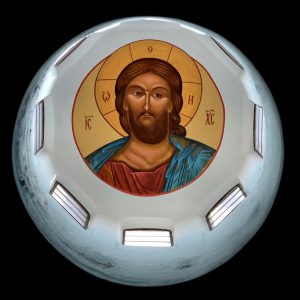 Russian Orthodox Church Dome Painting of Christ in San Remo, Italy - Encircle Photos