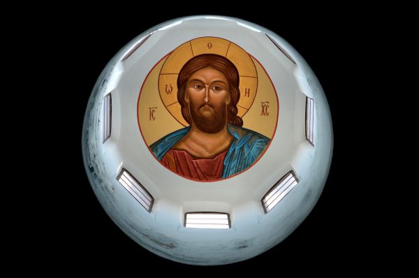 Russian Orthodox Church Dome Painting of Christ in San Remo, Italy - Encircle Photos
