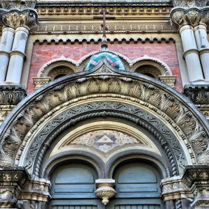Russian Orthodox Church Entrance Façade in San Remo, Italy - Encircle Photos
