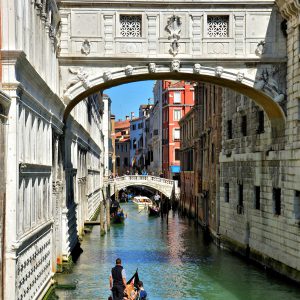 Bridge of Sighs and Gondola in Venice, Italy - Encircle Photos