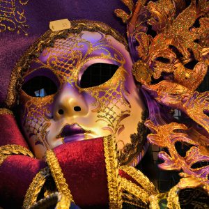 Colorful Woman’s Venetian Theater Mask in Venice, Italy - Encircle Photos
