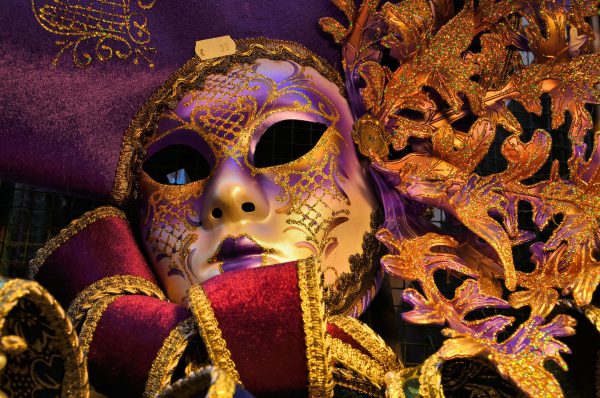 Colorful Woman’s Venetian Theater Mask in Venice, Italy - Encircle Photos