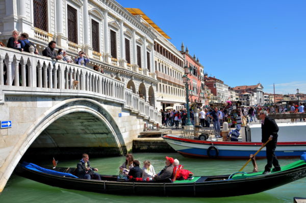 Gondola under Ponte della Paglia in Venice, Italy - Encircle Photos