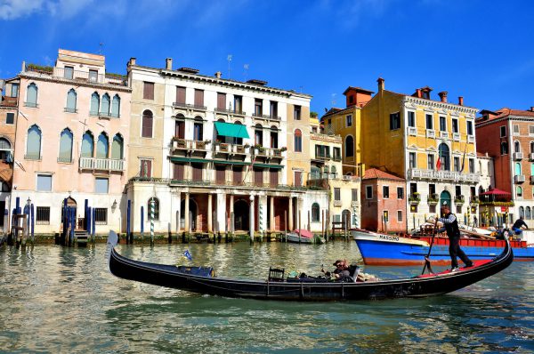 Gondola on Grand Canal in Venice, Italy - Encircle Photos