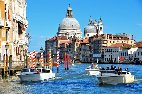 Italian Boat Rush Hour on Grand Canal in Venice, Italy - Encircle Photos
