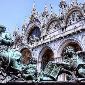 St. Mark’s Basilica and Winged Lion on Loggetta Gate in Venice, Italy - Encircle Photos