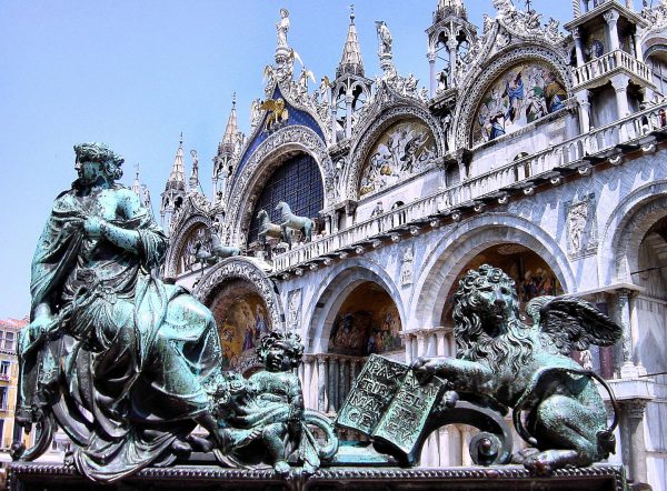 St. Mark’s Basilica and Winged Lion on Loggetta Gate in Venice, Italy - Encircle Photos