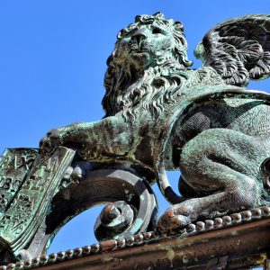 Winged Lion on Loggetta Gate in Venice, Italy - Encircle Photos